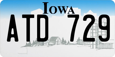 IA license plate ATD729