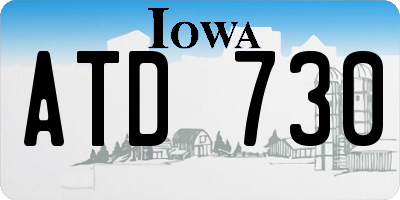 IA license plate ATD730