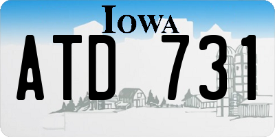 IA license plate ATD731