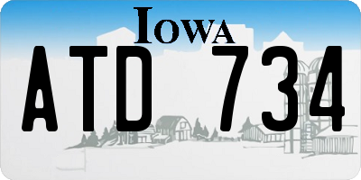 IA license plate ATD734