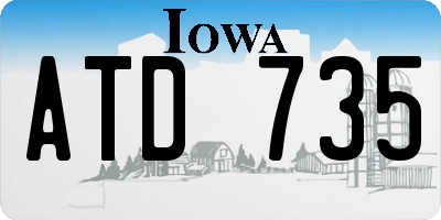 IA license plate ATD735