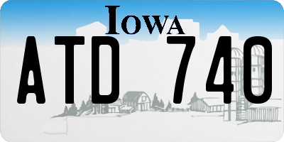 IA license plate ATD740