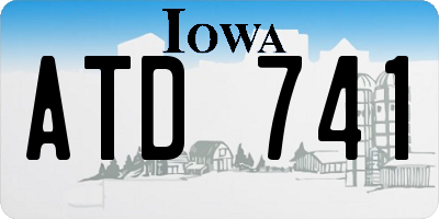IA license plate ATD741