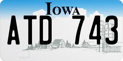 IA license plate ATD743