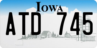 IA license plate ATD745