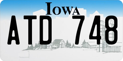 IA license plate ATD748