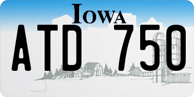 IA license plate ATD750