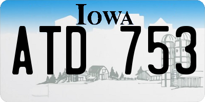 IA license plate ATD753
