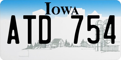 IA license plate ATD754