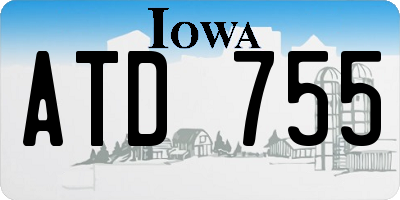 IA license plate ATD755