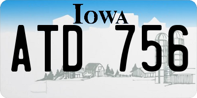 IA license plate ATD756