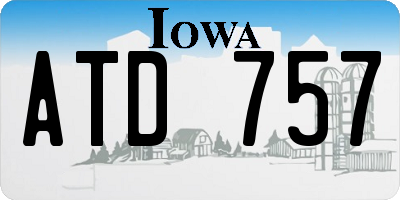 IA license plate ATD757