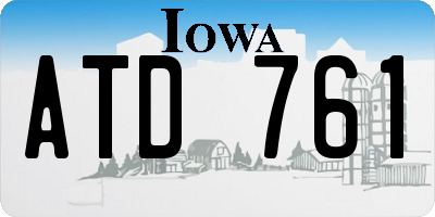 IA license plate ATD761