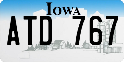 IA license plate ATD767