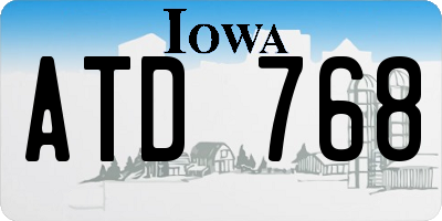 IA license plate ATD768