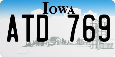 IA license plate ATD769