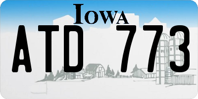 IA license plate ATD773