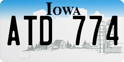 IA license plate ATD774