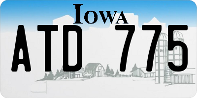 IA license plate ATD775