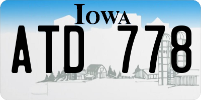 IA license plate ATD778