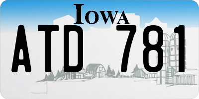 IA license plate ATD781
