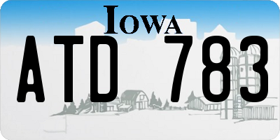 IA license plate ATD783