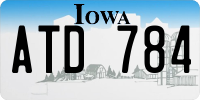 IA license plate ATD784