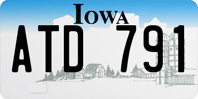 IA license plate ATD791