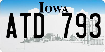 IA license plate ATD793