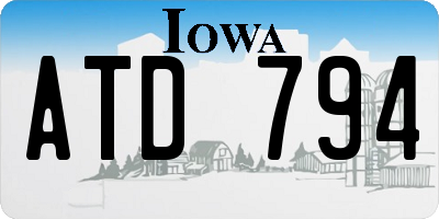 IA license plate ATD794