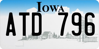 IA license plate ATD796
