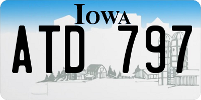 IA license plate ATD797