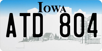 IA license plate ATD804