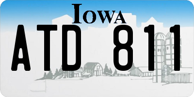 IA license plate ATD811