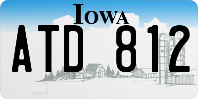 IA license plate ATD812