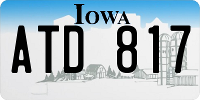 IA license plate ATD817