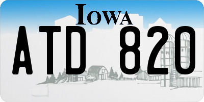 IA license plate ATD820