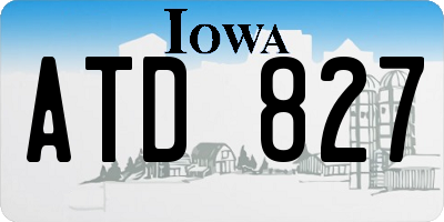 IA license plate ATD827