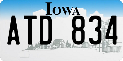 IA license plate ATD834