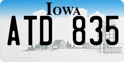IA license plate ATD835