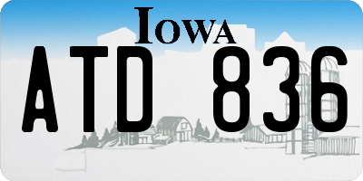 IA license plate ATD836