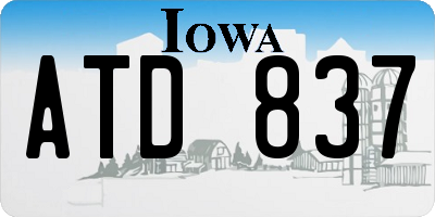 IA license plate ATD837