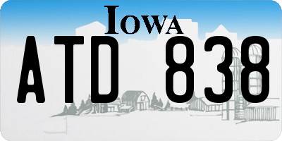 IA license plate ATD838