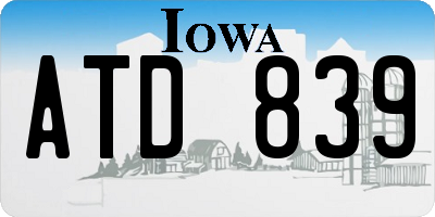 IA license plate ATD839