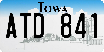 IA license plate ATD841