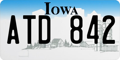 IA license plate ATD842