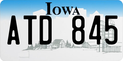 IA license plate ATD845