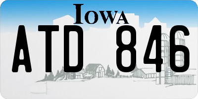IA license plate ATD846