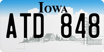 IA license plate ATD848