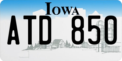 IA license plate ATD850